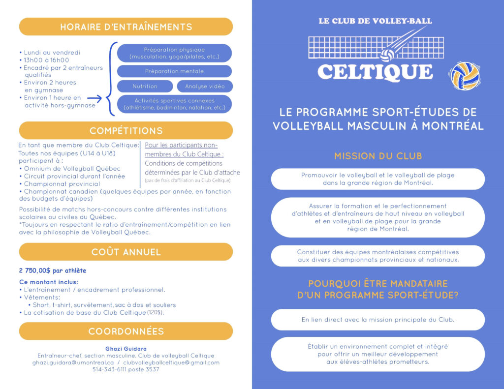 Brochure Sport-Étude 1 - 2022-2023 - 2mo